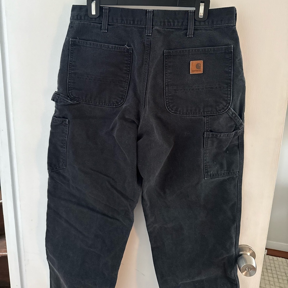 Men's Carhartt Cargo Black Pants - Picture 2 of 4